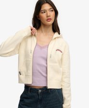 Sweat &agrave; capuche zipp&eacute; court Essential Logo