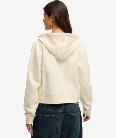 Sweat &agrave; capuche zipp&eacute; court Essential Logo Image 5