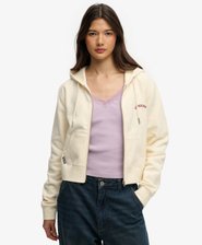 Sweat &agrave; capuche zipp&eacute; court Essential Logo