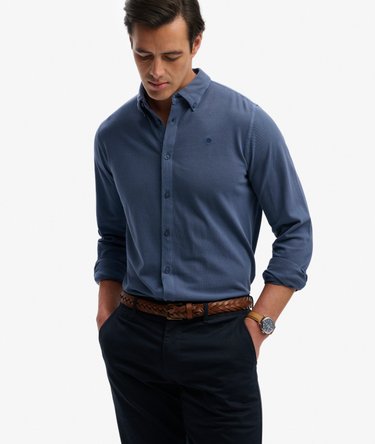 Chemise Piqu&eacute; Vintage Destroy Manches Longues Image 2