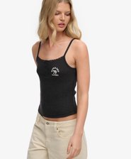 Athletic Essentials Embroidered Button Cami Top