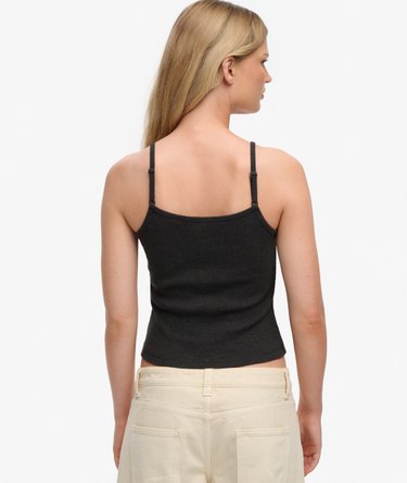 Athletic Essentials Embroidered Button Cami Top Image 5