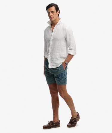 Printed Logo 16-Inch Swim Shorts Image 6