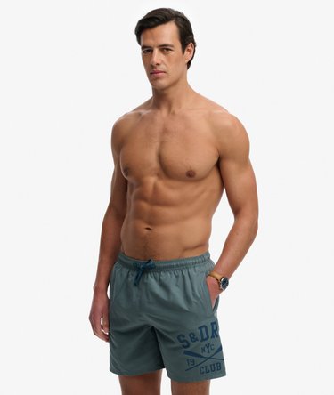 Printed Logo 16-Inch Swim Shorts Image 1