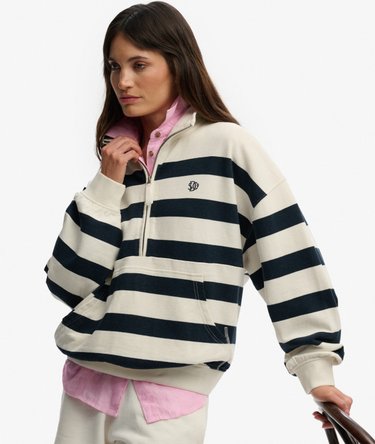 Studios Stripe Half Zip Sweatshirt Image 2
