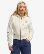 Athletic Essentials Cropped Zip Hoodie