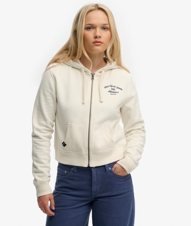 Athletic Essentials Cropped Zip Hoodie Image 1