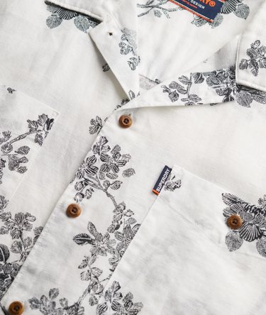 Kort&aelig;rmet strandskjorte Image 6