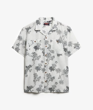 Kort&aelig;rmet strandskjorte Image 7