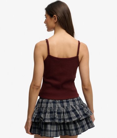 Athletic Essentials Embroidered Button Cami Top Image 5