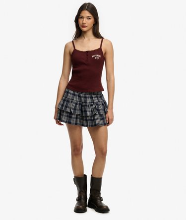 Athletic Essentials Embroidered Button Cami Top Image 3