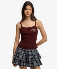 Top Cami con Botones y Bordado Athletic Essentials