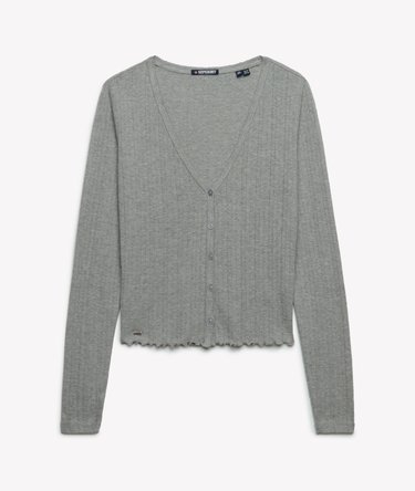 Athletic Essential Pointelle Cardigan Image 7