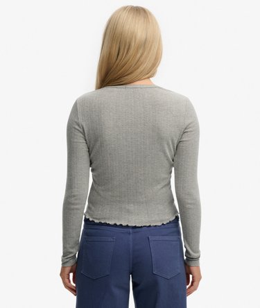 Athletic Essential Pointelle Cardigan Image 5