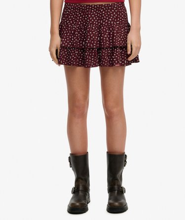 Printed Tiered Mini Skirt Image 3