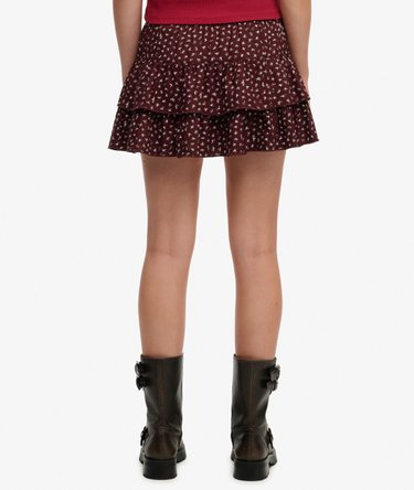 Printed Tiered Mini Skirt Image 4