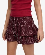 Printed Tiered Mini Skirt