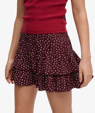 Printed Tiered Mini Skirt Image 2