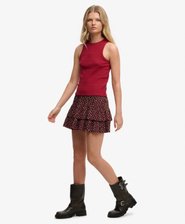 Printed Tiered Mini Skirt