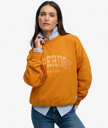 Sweatshirt Varsity &agrave; Appliqu&eacute; en Satin Image 1