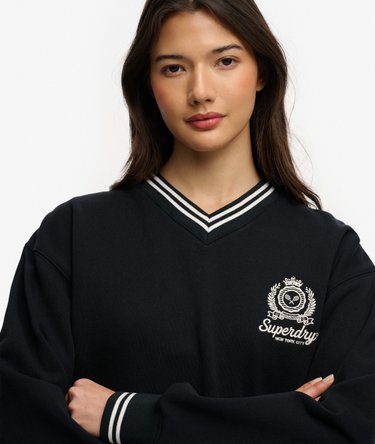 Country Club Crest V-Neckline Sweatshirt Image 4