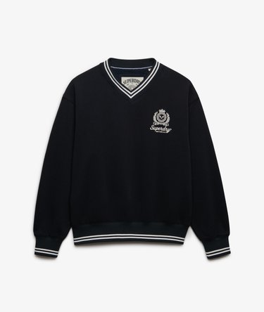Country Club Crest V-Neckline Sweatshirt Image 6