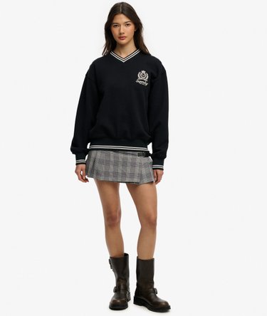 Country Club Crest V-Neckline Sweatshirt Image 3