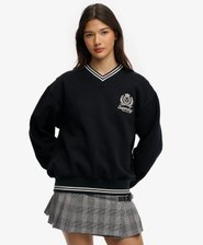 Country Club Crest V-Neckline Sweatshirt