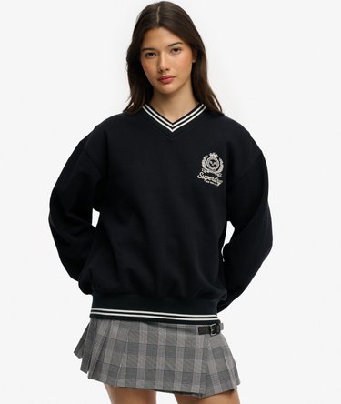 Country Club Crest V-Neckline Sweatshirt Image 1