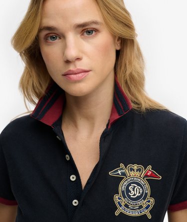 Heritage Polo-Oberteil mit schmaler Passform und Wappen Image 4