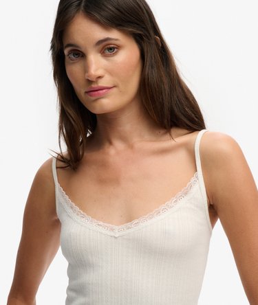 Athletic Essentials V Neck Pointelle Cami Top Image 4