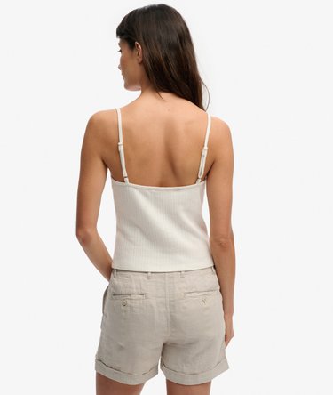 Athletic Essentials V Neck Pointelle Cami Top Image 6