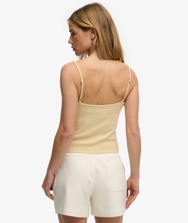 Athletic Essentials V-Ausschnitt Pointelle Cami Top Image 5