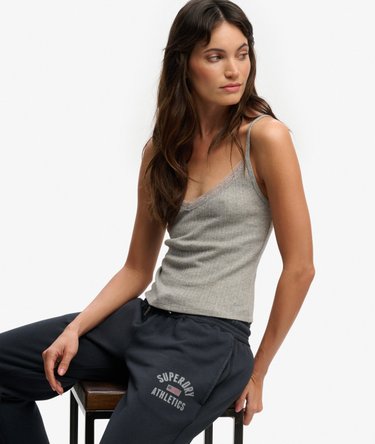 Athletic Essentials V-Ausschnitt Pointelle Cami Top Image 2