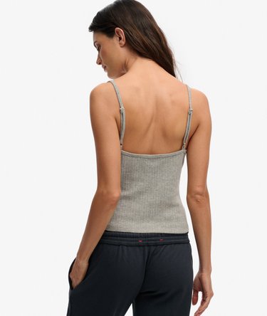 Athletic Essentials V-Ausschnitt Pointelle Cami Top Image 5