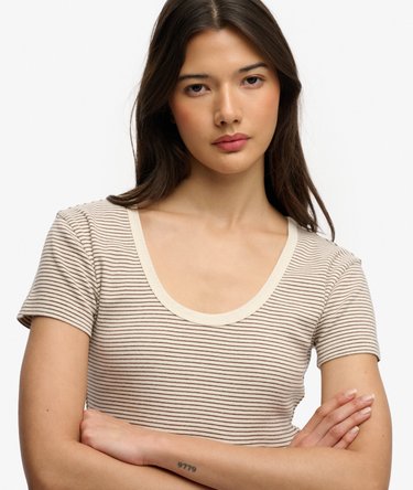 Top a Righe Athletic Essentials a Maniche Corte Image 5