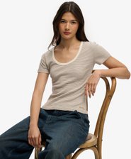 Top a Righe Athletic Essentials a Maniche Corte