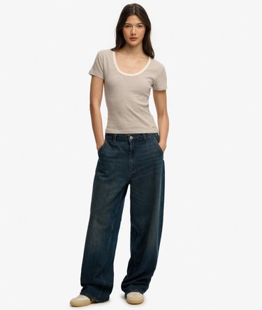 Top a Righe Athletic Essentials a Maniche Corte Image 4