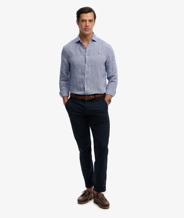 Riviera Long Sleeve Linen Shirt Image 3