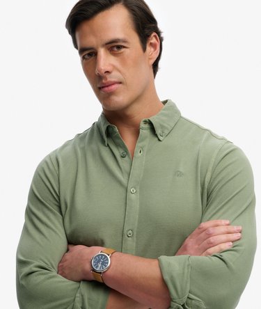 Chemise &agrave; manches longues Vintage Destroy Piqu&eacute; Image 4