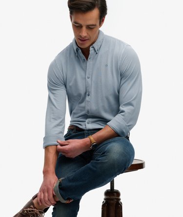 Chemise &agrave; manches longues Vintage Destroy Piqu&eacute; Image 2