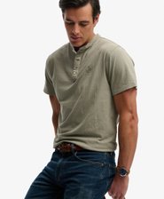 T-shirt Grandad Manches Courtes en Coton et Lin