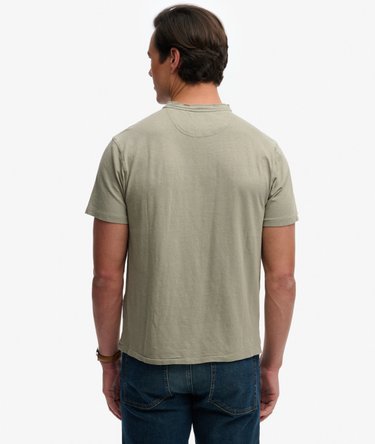 T-shirt Grandad Manches Courtes en Coton et Lin Image 5