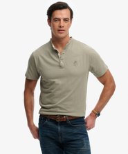 T-shirt Grandad Manches Courtes en Coton et Lin