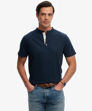 Classic Cotton Linen Short Sleeve Grandad T-shirt