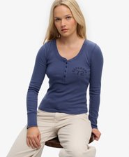 Athletic Button Down Long Sleeve Top