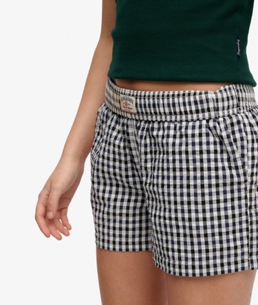 Organic Cotton Stripe Elasticated Shorts Image 2
