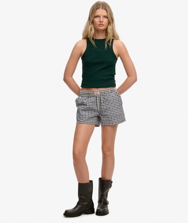 Organic Cotton Stripe Elasticated Shorts Image 1