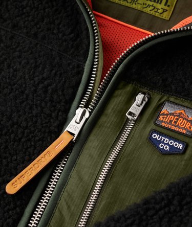 Vintage Retro Borg Fleece Jas Image 5