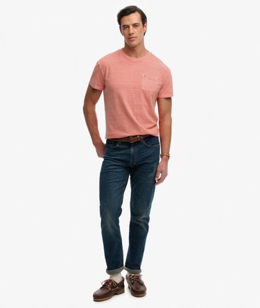 Classic Cotton Linen Pocket T-Shirt Image 3